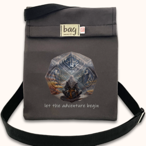 Lunch Bag-e Grey D20 High Elf