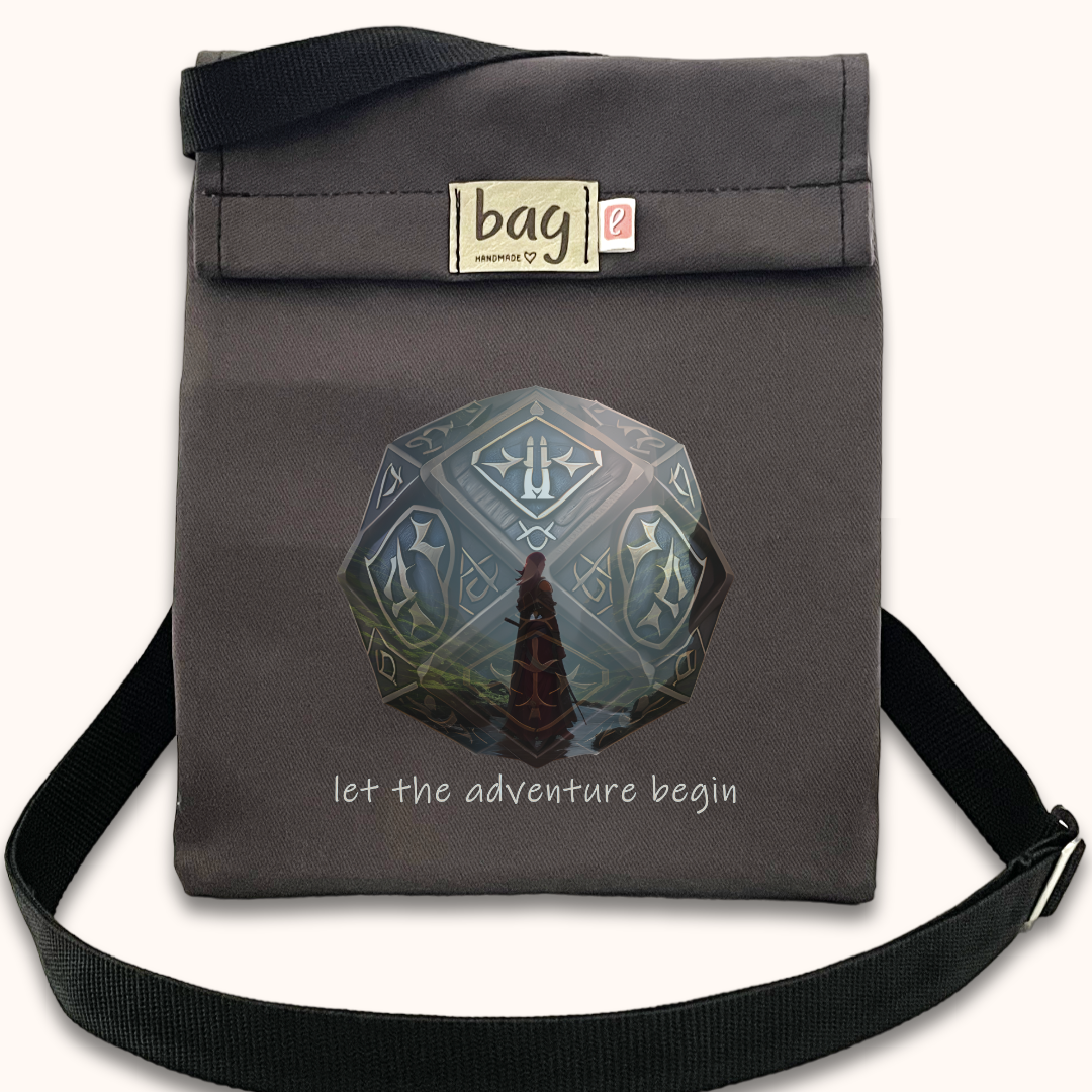 Lunch Bag-e Grey D20 Wood Elf