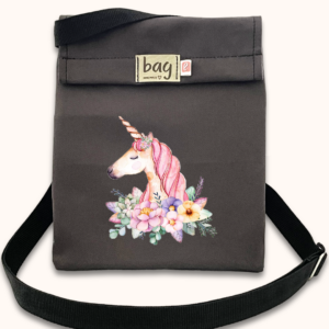 Lunch Bag-e Grey Unicorn
